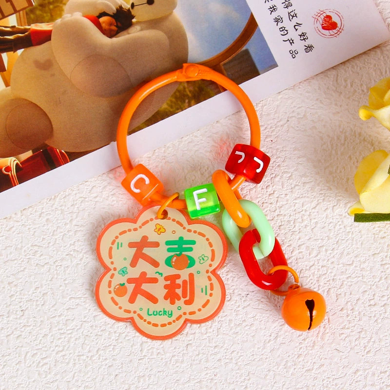 Brand creative acrylic protective amulet, keychain, transparent pendant, bag decoration, decorations