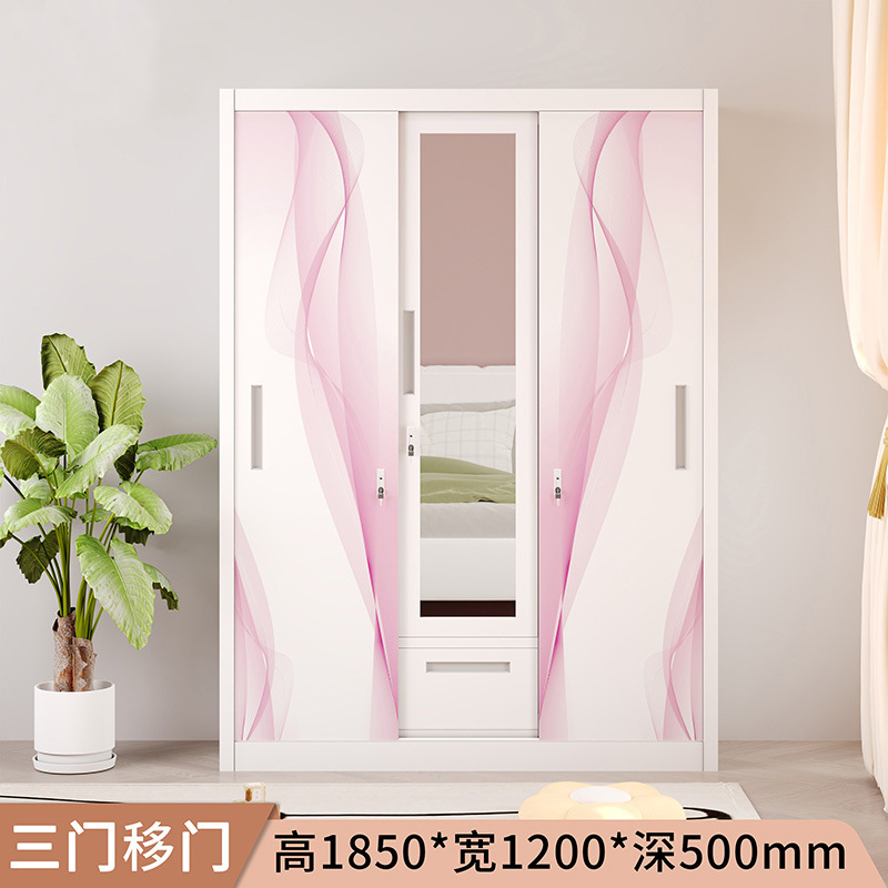 Asia oriental más vendido armario de impresión transfronterizo casillero para el hogar puerta corredera armario de almacenamiento de dormitorio para niños fábrica de comercio exterior image 18