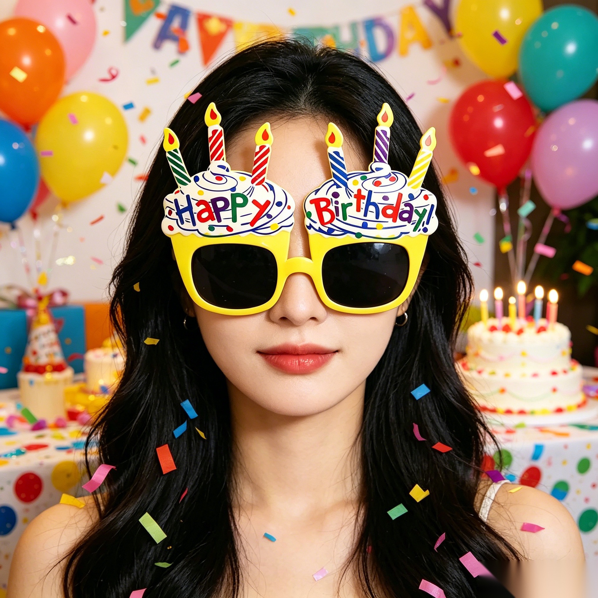 Cumpleaños temático fiesta gafas extrañas feliz cumpleaños pastel vela gafas de diseño de cumpleaños accesorios de fotos
