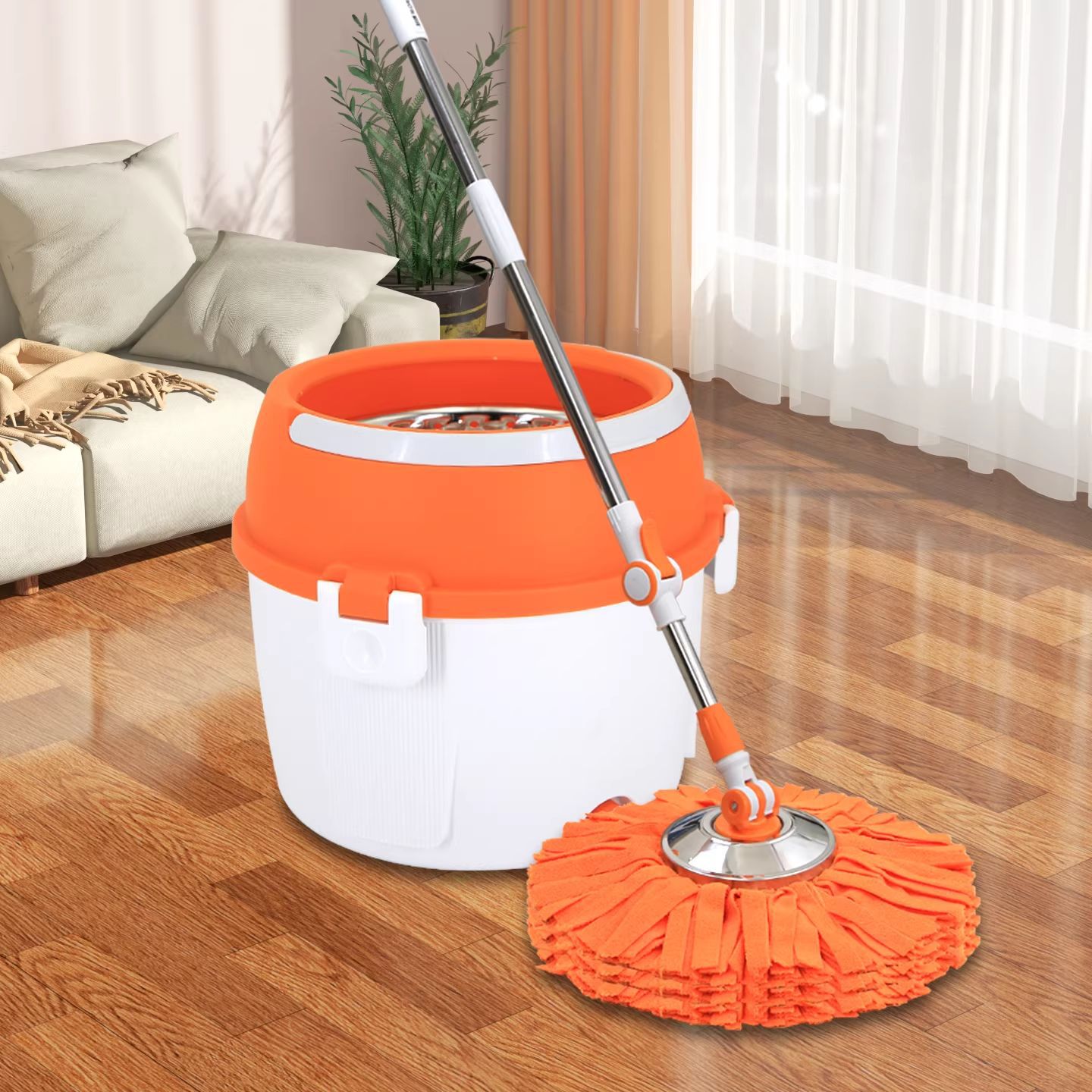 오렌지/메탈릭 블루 확장 D 로드 테리 천