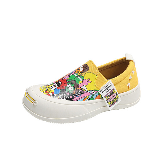  New Women's Shoes Slip-On Flat Shoes Foreign Trade Cloth Shoes Korean Style Fashion Casual Canvas Shoes Dropshipping