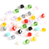 Crystal, glossy beads handmade, hair accessory, 4mm