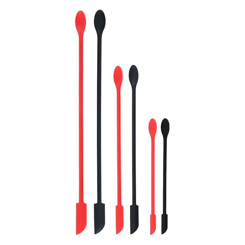 Nuevos cosméticos primicia productos de cuidado de la piel mini silicona de doble cabeza pequeña punta raspador mantequilla mermelada raspador conjunto de 3 piezas