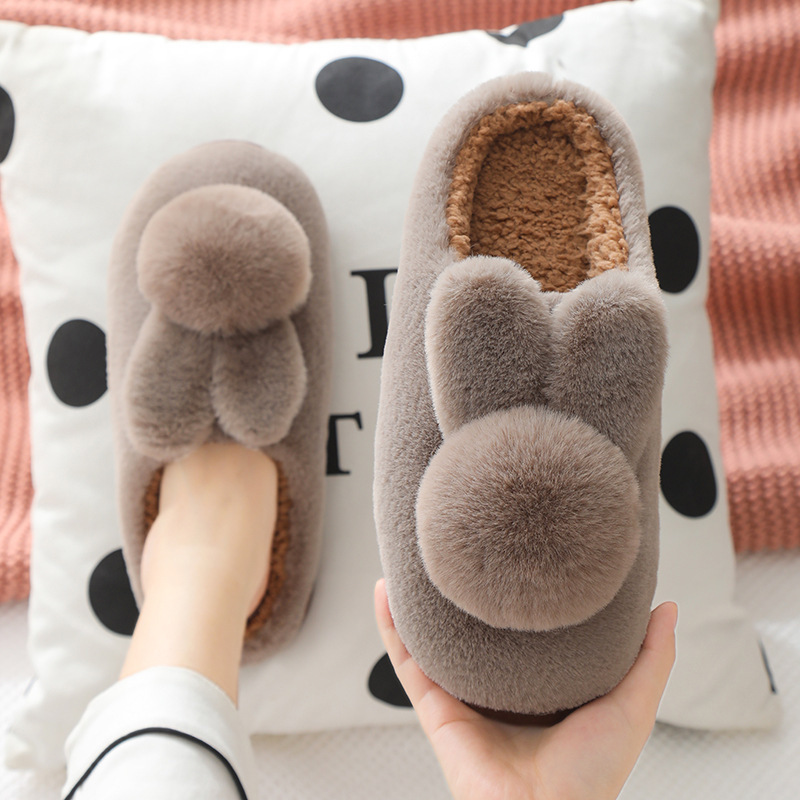 Pantuflas de Algodón Térmicas de Peluche para Casa de Invierno