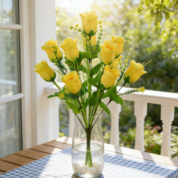 12 spring bud artificial flower manufacturers wholesale roses rose…