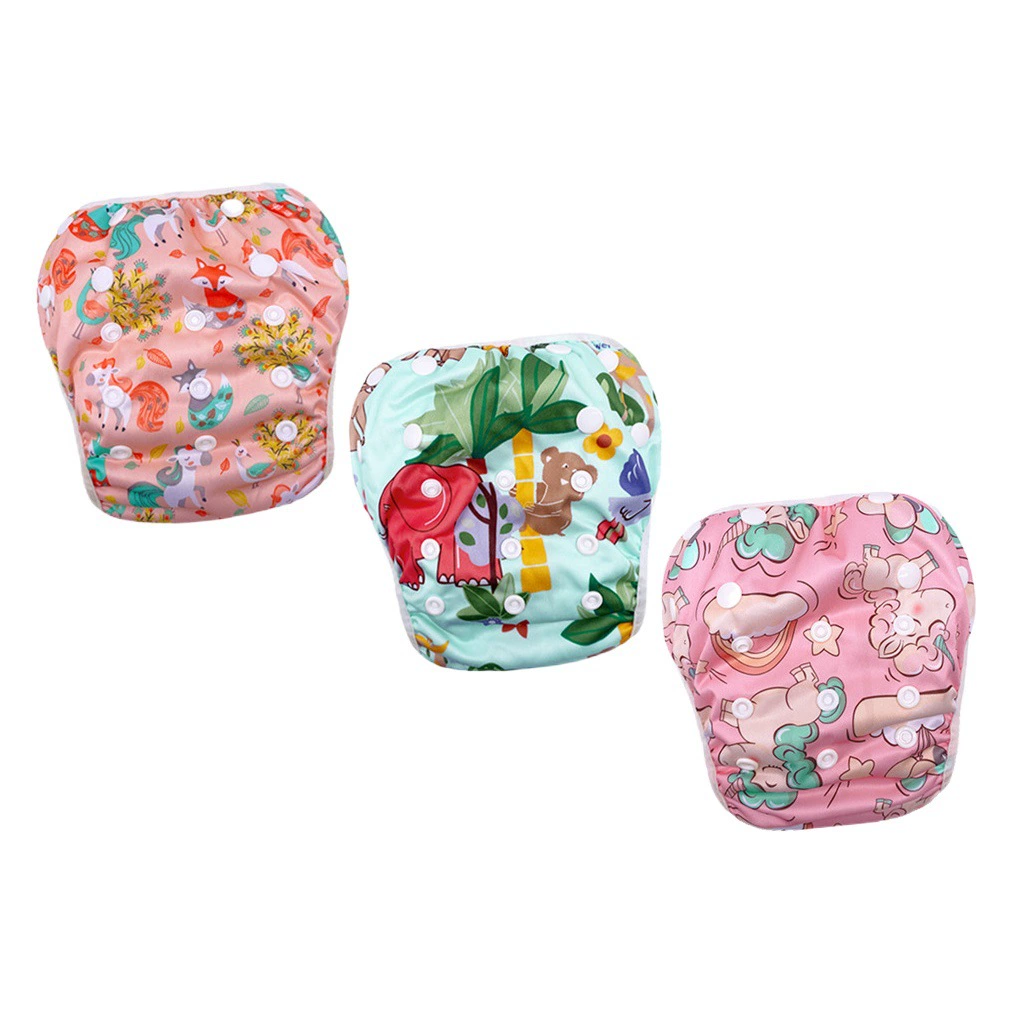 Детские плавки Goodbum для бассейна специальные Регулируемые дышащие тканевые подгузники с принтом в наличии оптом