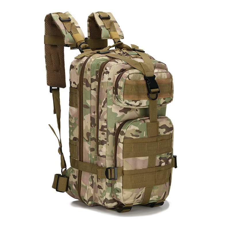 Mochila táctica militar para fanáticos del ejército, mochila funcional de camuflaje 3p, impermeable, para montañismo y senderismo al aire libre, con correas con cojín de aire