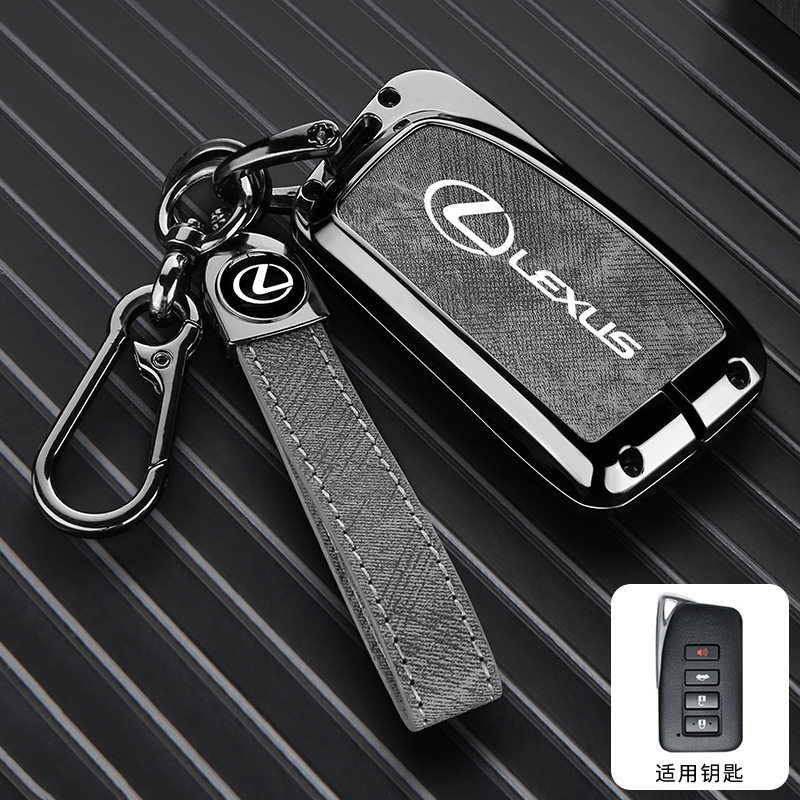 모델 B 4버튼 - 데님 패턴 [건쉘 그레이 가죽] + 핸드 스트랩 버클