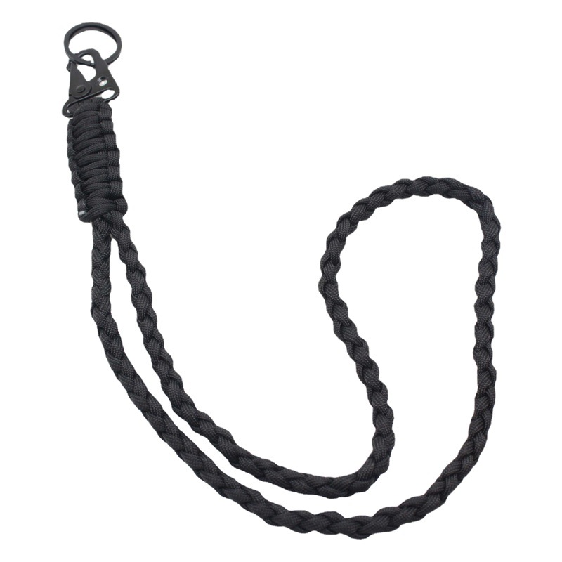 Venta caliente cordón tejido paraguas cuerda cuello cordón teléfono móvil llavero tejido siete núcleos paraguas cuerda acampar al aire libre emergencia