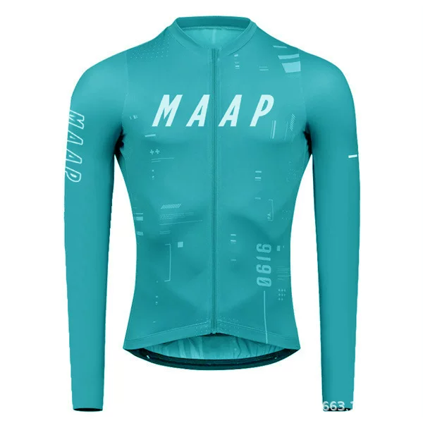 Road Mountain Bike Jersey Maap New Spring and Autumn Men's and Women's Competitive Long-Sleeved Cycling Jersey Downhill Jersey Racing Jersey
