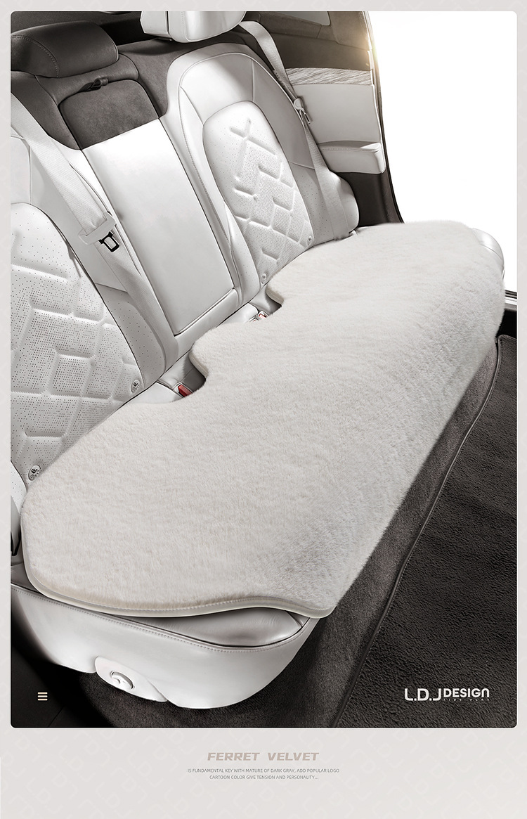 High-End Ferret Velvet Car Seat Cushion Head Pillow Small Three-Piece Autumn and Winter Warm Short Plush Women's Car Seat Cushion