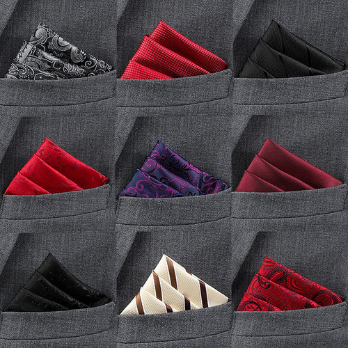 Men's suit pocket square scarf men's shirt handkerchief scarf chest scarf small white formal suit chest scarf silk scarf