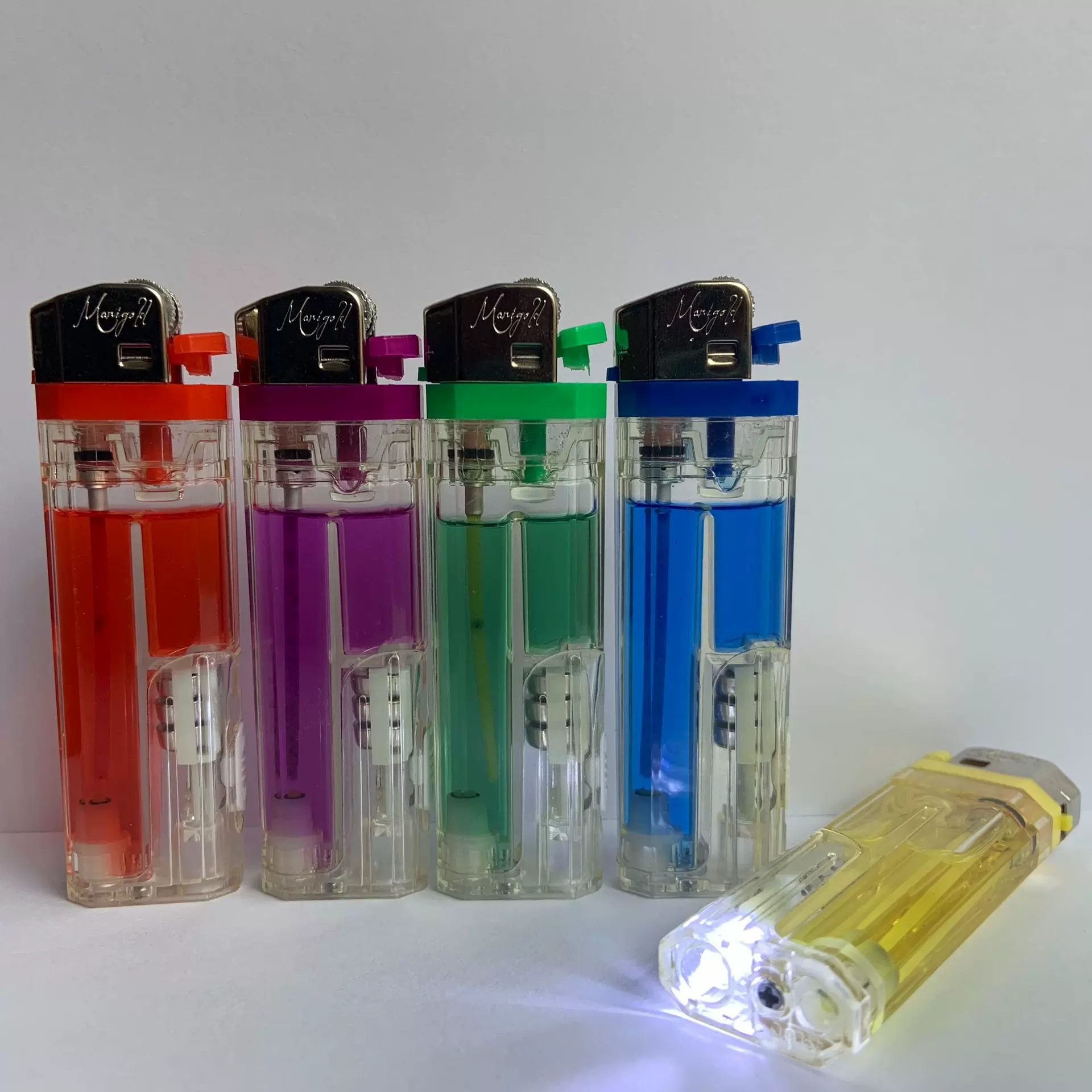LED灯砂轮明火打火机一次性火机厂家批发明火广告机印字logo印刷