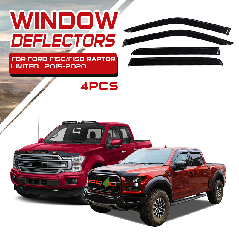 TXR para Ford Ford F150 Raptor Platinum Sunwear Bloqueador de lluvia Ventana de lluvia Modificación de ceja de lluvia Accesorios decorativos