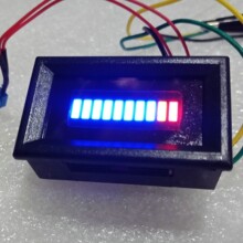 汽车、摩托车改装仪表LED直条油量表12V蓝色塑壳显示油量表