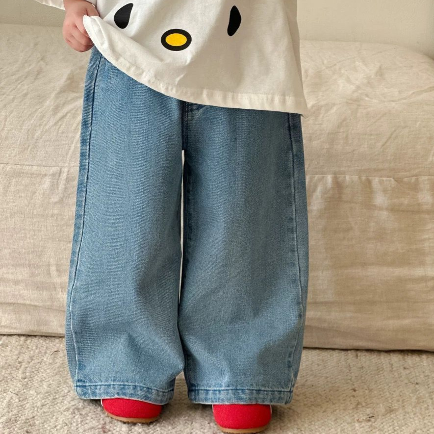 Nuevos pantalones de primavera y otoño de chicas dulces jeans de estilo extranjero pantalones casuales suaves para niños pantalones largos de primavera para bebés image 2