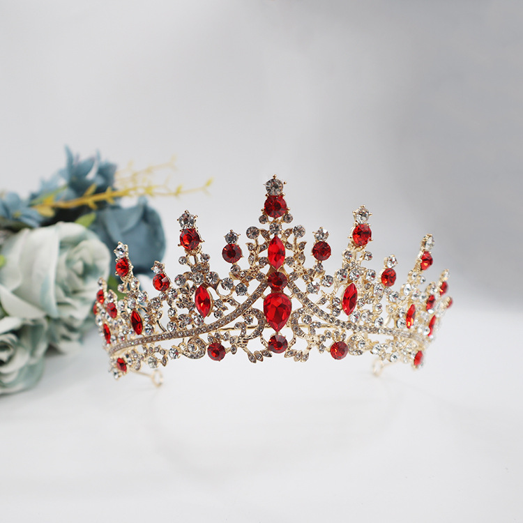 Coronas populares europeas y americanas, corona de princesa, corona de boda con diamantes de imitación, corona de cristal para novia, diadema para el cabello.
