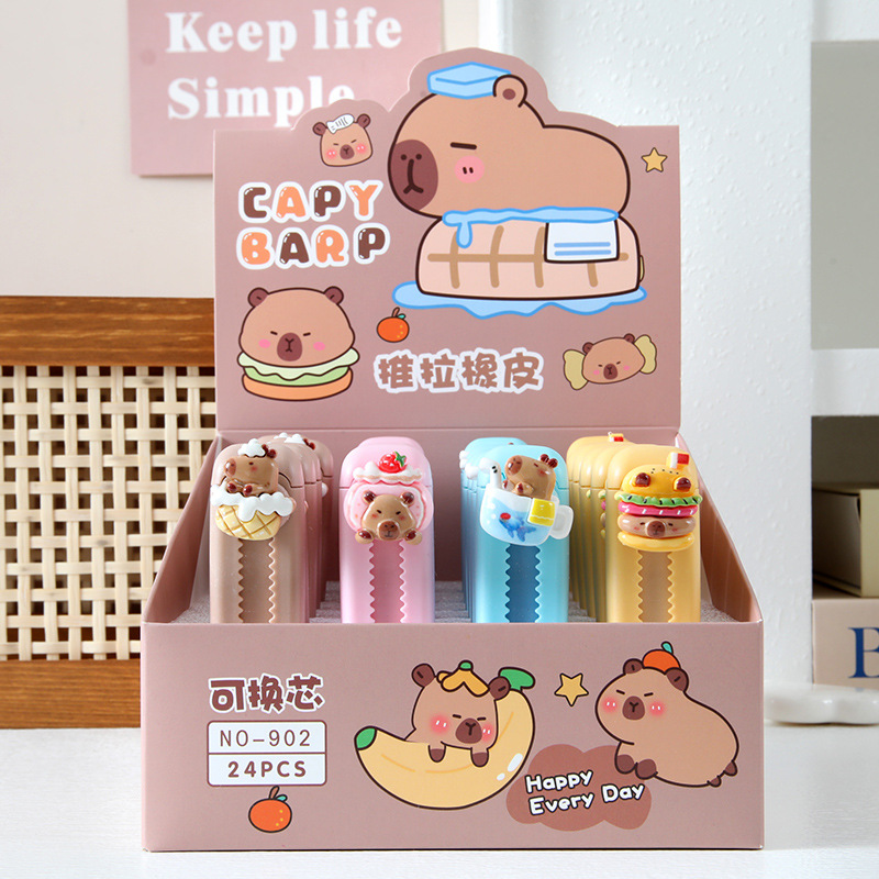 CyiMu902 nuevo producto divertido Dolphin empuje y tira borradora parche estereoscópico borradora borradora palabra limpia no sucia papelería