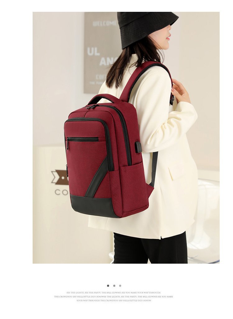 New fashionable and simple business backpack, men's large-capacity schoolbag, laptop bag, women's business travel and commuting backpack undefined