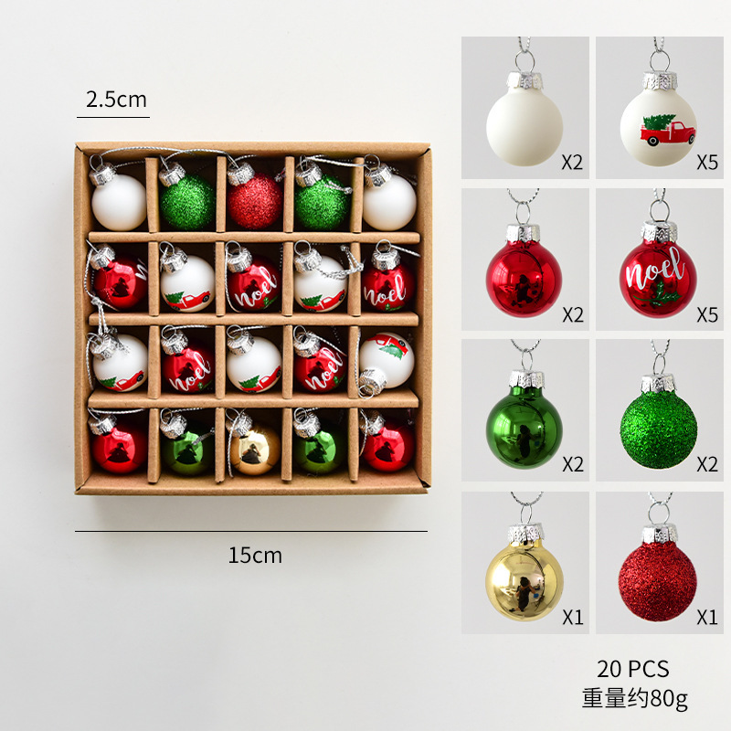 2.5CM caja de mezcla de color bola B / 20PCS