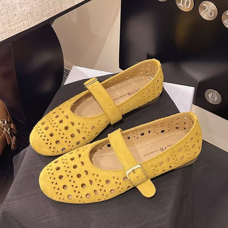 Dongdong Mary Zhen zapatos para mujeres verano 2026 nuevas sandalias transpirables huecadas con un zapato de sola sola suave