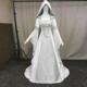 Cross Border 2022 Simple Women cos Clothing Medieval Retro Style Wedding Dress 4 Color Hooded Tunic Dress cospla