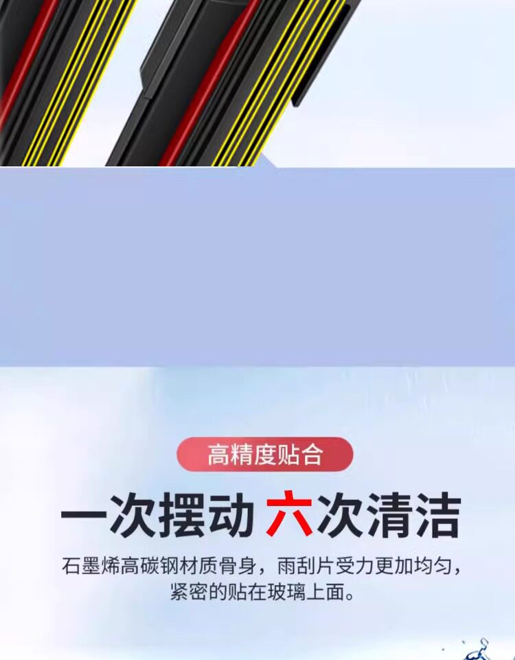 Compatible with six-layer rubber strip Buick wipers for models like the Envision, new LaCrosse, Encore, Verano, and the boneless wipers for Envision