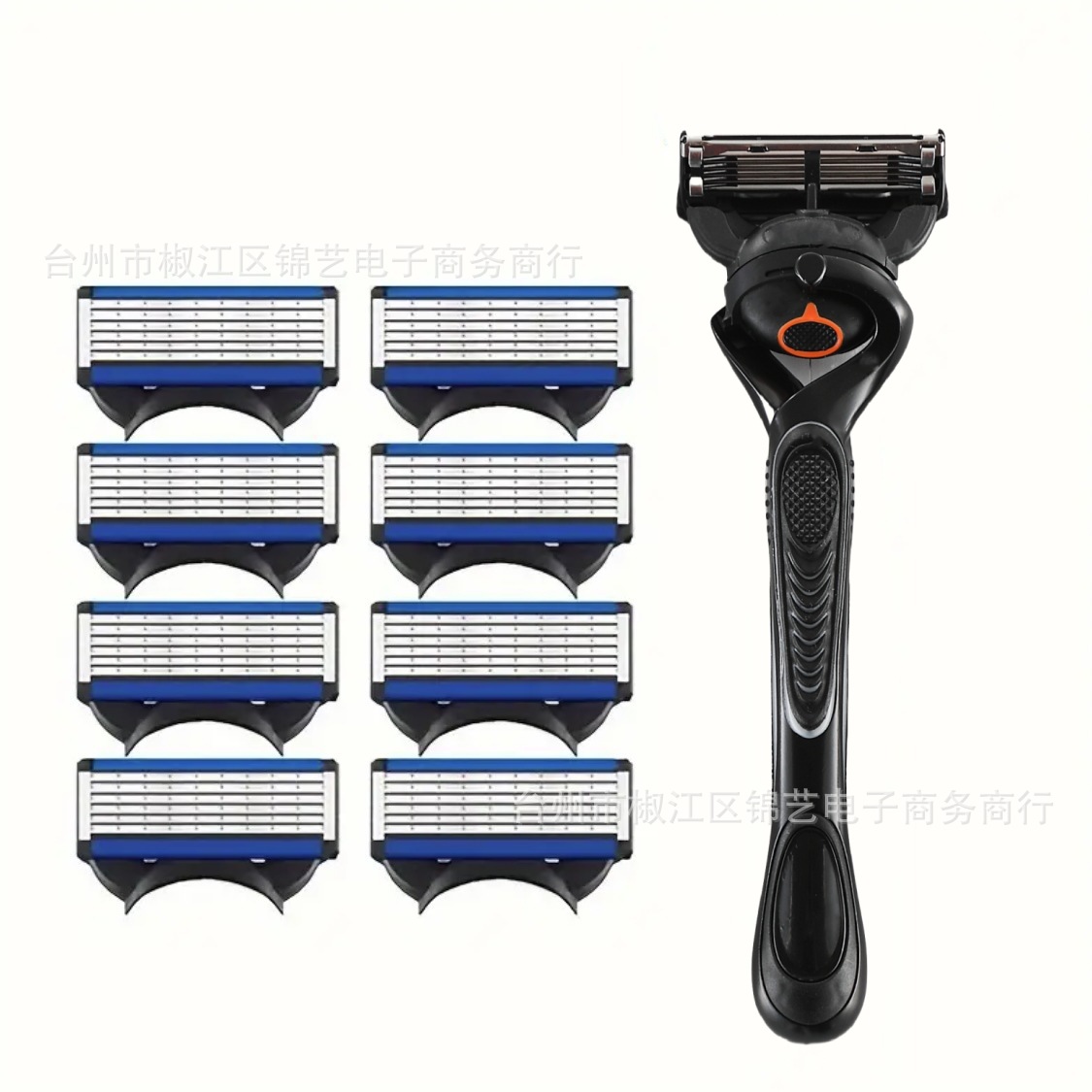 재고 새로운 6 층 수동 면도기 6 층 블레이드 면도기 오렌지 6 헤드 범용 블레이드 홀더 폭발 공급