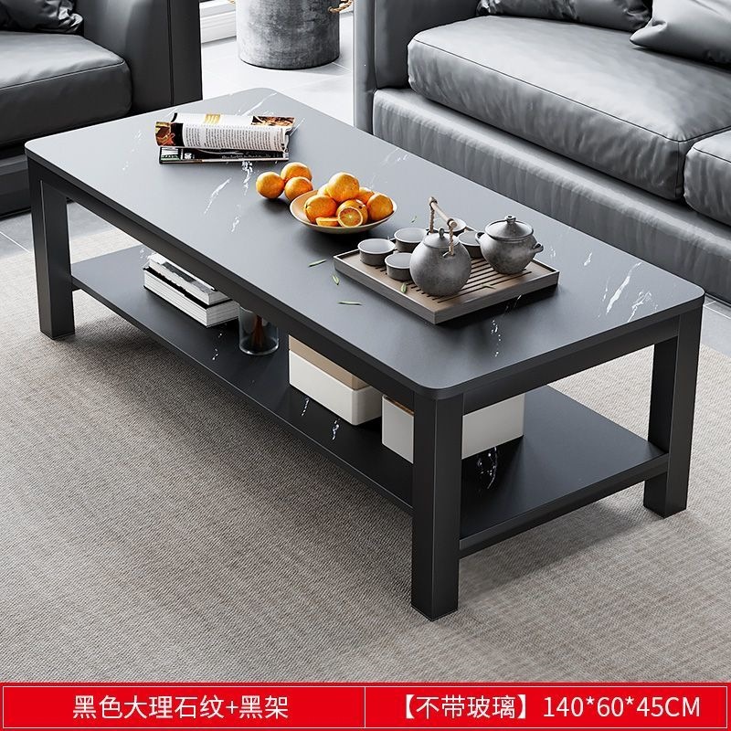 Sala de estar pequeña mesa de té doméstica simple moderna mesa de té de vidrio templado nueva mesa de té de lujo rectangular ligera image 12