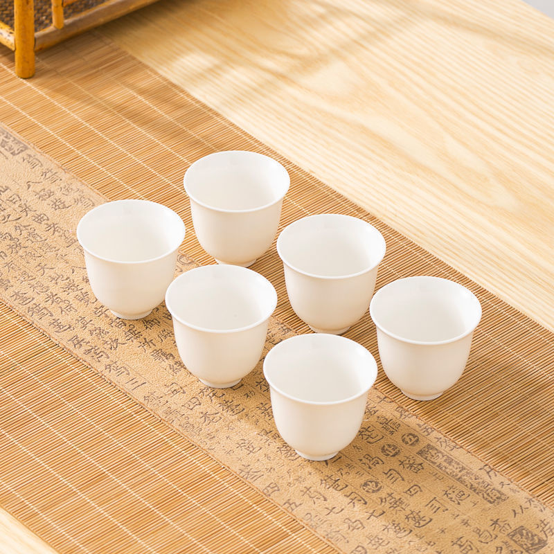 Cuenco de cubierta de porcelana de hueso, grasa de cordero, juego completo de té Chaoshanfu, simple ceremonia de té casera, tetera de té image 9