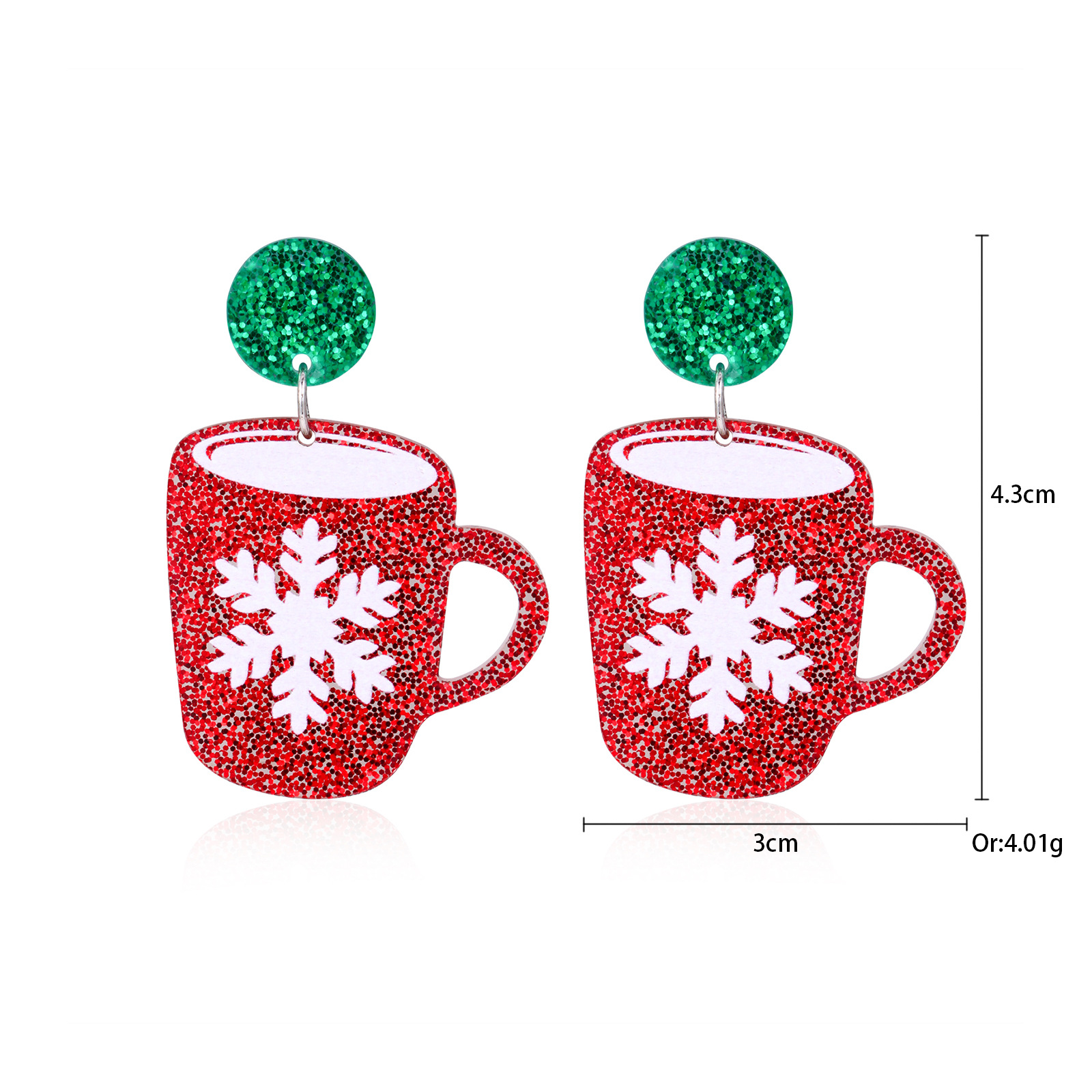 18. snowflake cup earrings