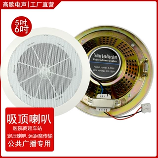专业5寸6寸吸顶喇叭定压系列超市校园商场吊顶专用天花板喇叭批发