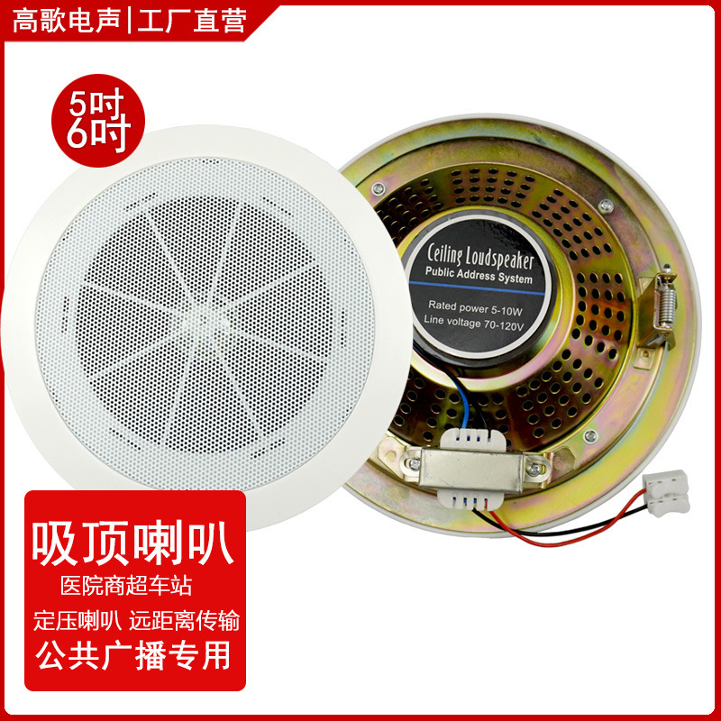 Professional 5inch 6inch Ceiling Speaker Constant Pressure Series Supermarket Campus Shopping Mall Ceiling Special Ceiling Speaker Wholesale