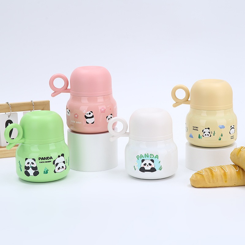 熊猫泡泡焖烧杯高颜值纪念保温杯316不锈钢男女纪念手礼品杯现货