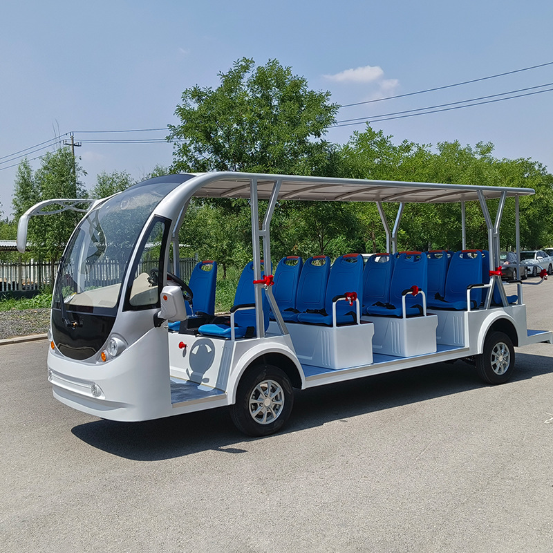 Double-Headed Electric Four-Wheel Sightseeing Vehicle, Tourist Vehicle for Scenic Spots and Parks, Tunnel Shuttle Vehicle, and Tourist Transport Vehicle