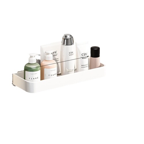 White kitchen rack wall-mounted punch-free household space aluminum condiment corner cutting board storage spice rack