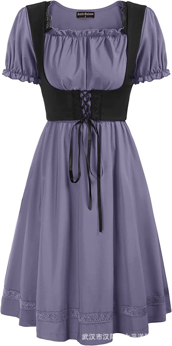 스퀘어 넥 드레스 퍼플 206 + 양복 조끼 4