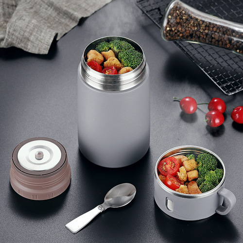 Spray-plated 316 stainless steel double-layer vacuum thermal flask, long-lasting insulated lunch box, insulated bucket for porridge, wholesale