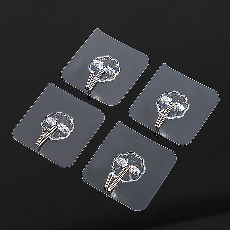 Small Hook bathroom kitchen bathroom punch-free seamless strong transparent sticky hook viscose stall wholesale