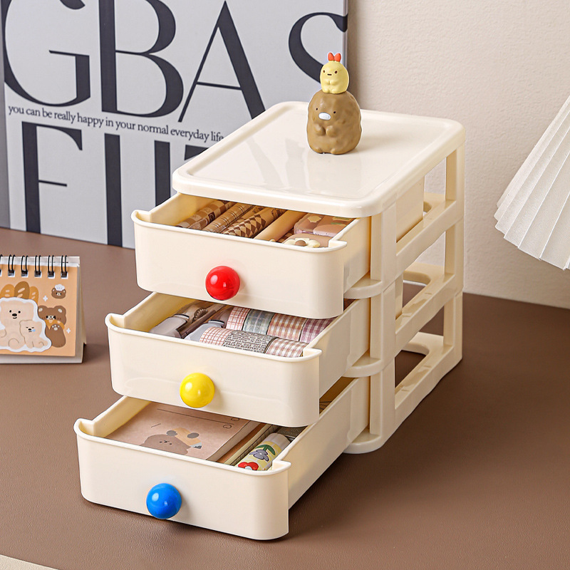 Caja de almacenamiento tipo cajón Caja de almacenamiento de escritorio de gran capacidad Caja de almacenamiento linda Mini caja de almacenamiento para bocadillos de dormitorio Caja de almacenamiento de papelería