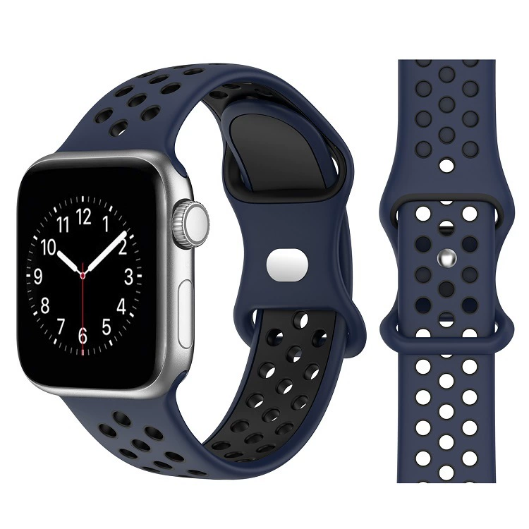 Apple, двухцветный силиконовый универсальный ремешок для часов