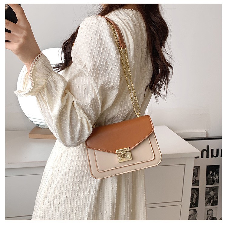 Bolso retro bolso de mujer 2025, otoño multicolor, alta calidad, bolso cuadrado pequeño, cadena de cierre, bolso de mujer, tendencia debajo de la axila.