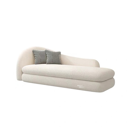 Hollywood modern minimalist lamb wool Empress chair sofa Nordic small apartment curved designer boutique sofa chair