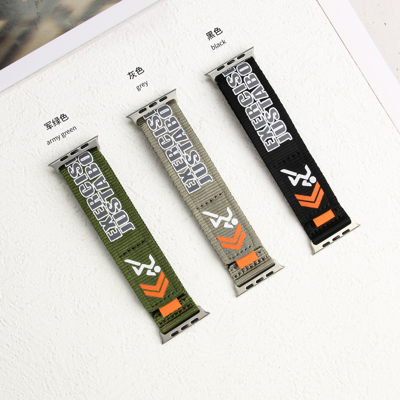 Suitable for Apple iWatch Watch Strap S11/10/Ultra3 Sports Style Printed Men's Loop Nylon Strap