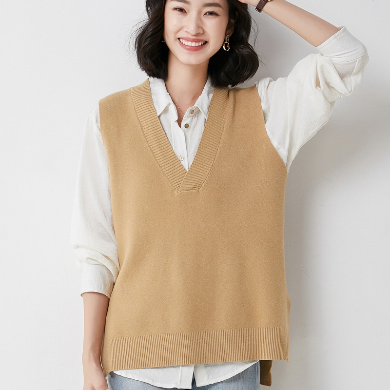 new pattern Vest Spring and autumn payment waistcoat Easy leisure time Sweater jacket Solid Socket sweater wholesale