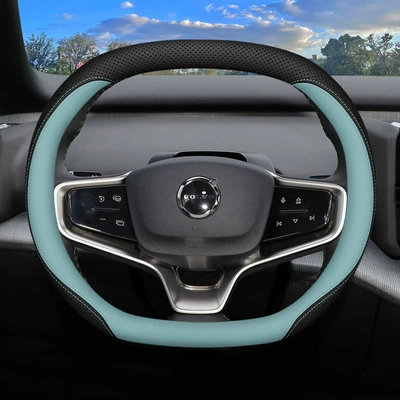 Steering wheel cover cover 24 Volvo EX30 - volvo-ex30-double-d-type-black-light-blue-ultra-thin-model-other