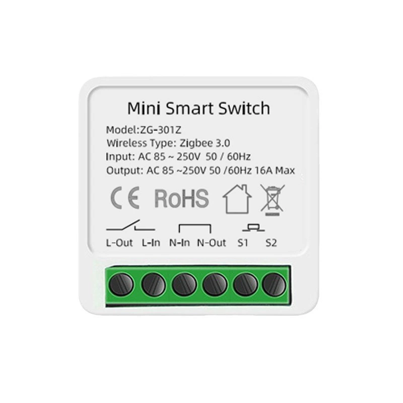 Устройство Zigbee3.0 включение-выключение, переключатель Zigbee3.0, 16A, поддерживает Zigbee2MQTT