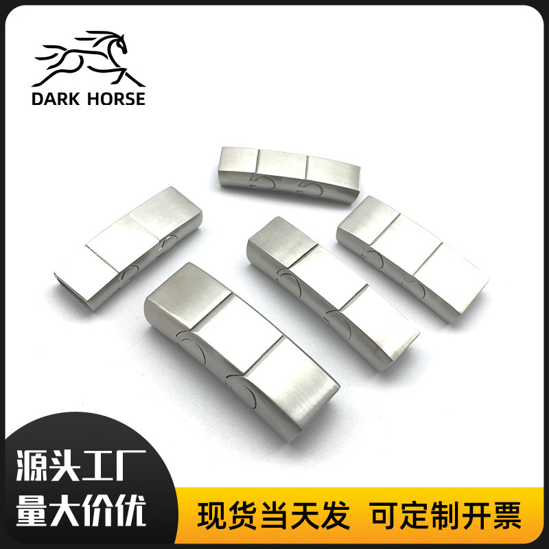 Stainless Steel Jewelry Accessories Multi-size Magnetic Buckle Leather Rope Bracelet Buckle Head