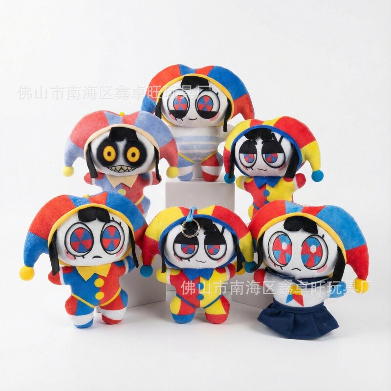 Cross-Border New Product: Magic Numbers Circus Pomni Clown Doll Plush Toy Pendant Cross-Border New Product: Magic Numbers Circus Pomni Clown Doll Plush Toy Pendant