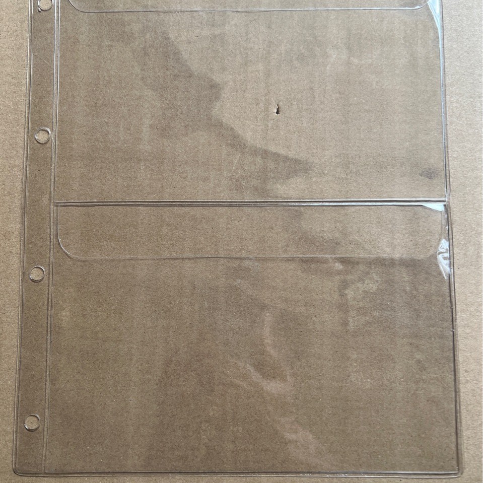 现货二格PVC 色卡袋 色板袋